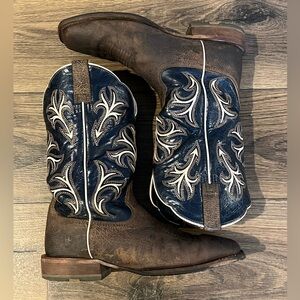 Ariat Men's Dark Brown and Navy Boots